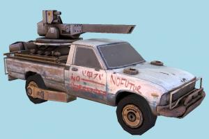 Military Car car, pickup, vehicle, truck, military, technical, savage, cyberpunk, wasteland, sci-fi, futuristic