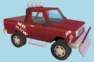 Simpsons Car Simpsons, vehicle, car, cartoon, low-poly