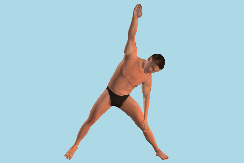 Man at Beach 3d model