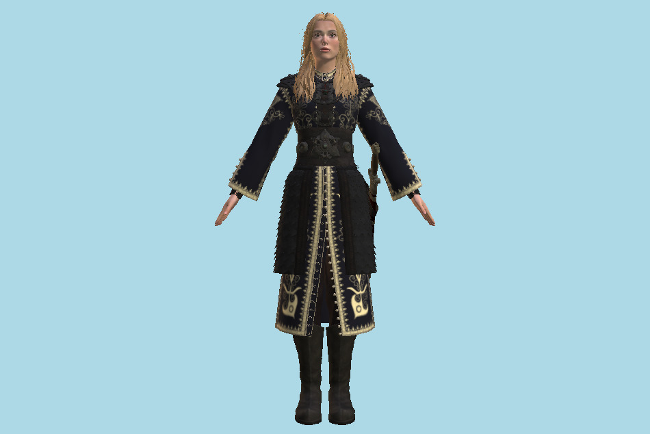 Kingdom Hearts 3: Elizabeth Swann 3d model