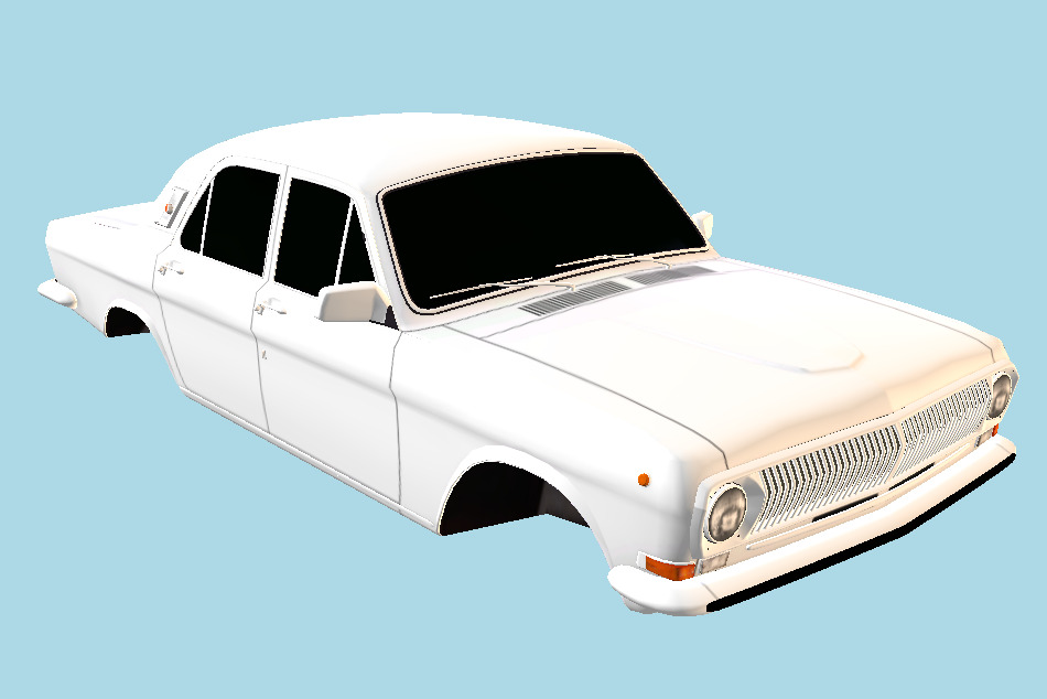 GAZ 24 Volga Car Body 3d model