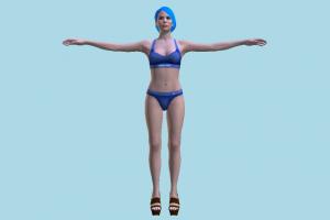 Traci Jericho Girl Detroit, Become-Human, girl, female, woman, people, human, character, bikini