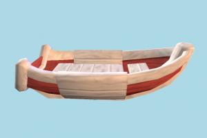 Boat boat, sailboat, watercraft, ship, vessel, sail, sea, maritime, cartoon, lowpoly