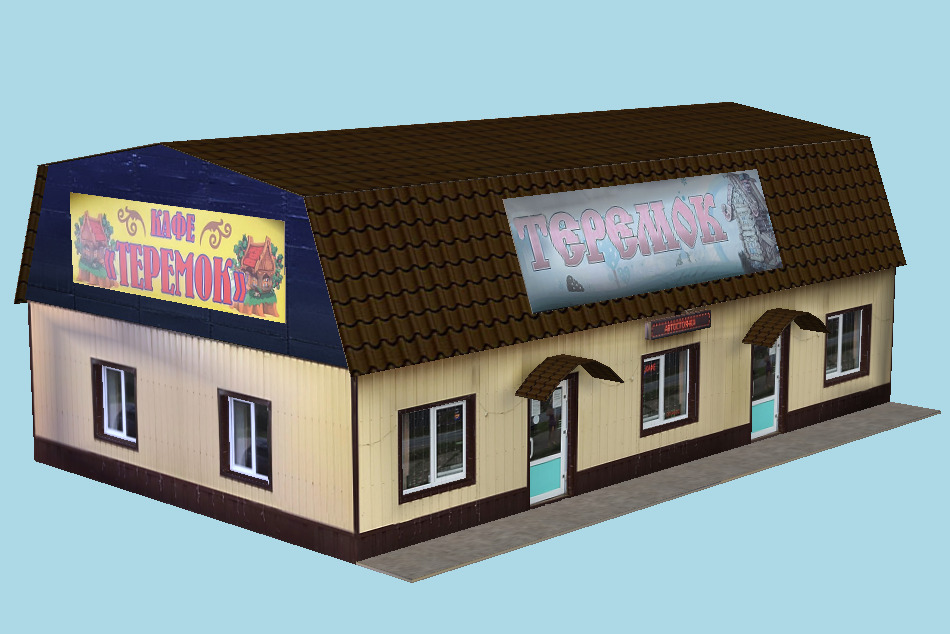 Roadside Cafe 3d model