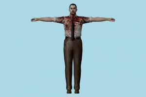 Ben Bertolucci Resident-Evil, RE, zombie, resident, evil, people, human, xna, characters, rigged