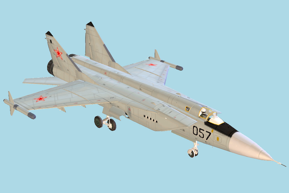 MIG-31 Military Plane 3d model