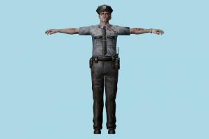 Male Cop 2 Resident-Evil, RE, zombie, resident, evil, people, human, xna, characters, rigged