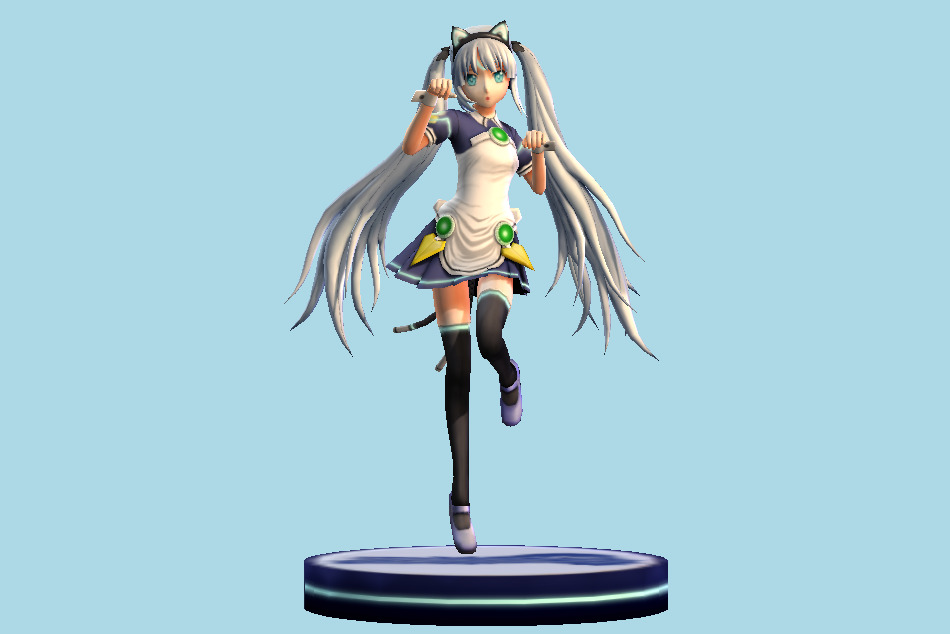 Cute Anime Cat Girl Hentai 3d model