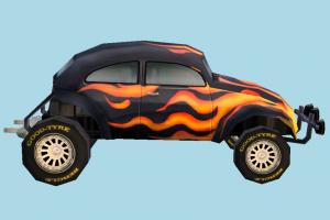 Sand-Stinger Car sand-stinger, junker, car, truck, vehicle, carriage, wagon, lowpoly