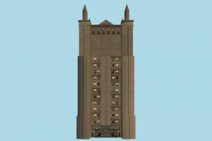 Skyscraper skyscraper, city, building, tower, build, domicile, lowpoly, structure