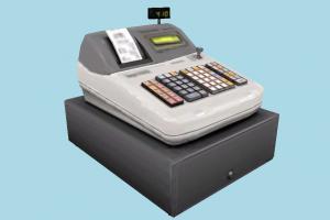 Cashier cash, cashier, register, super-market, super, market, money, box, lowpoly, calculator, tax, vat, fee, fees, invoice, cashout, checkout, accounting