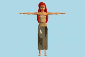 Arial girl, female, woman, people, human, children, character, cartoon, fantasy