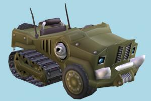 CTR Car CTR, crash-team-racing, car, cars, vehicle, truck, carriage, transport, cartoon, toony