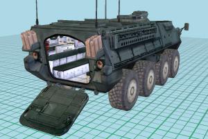 Tank with interior details back-view