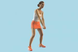 Woman Playing scanned-models, volleyball, beach, woman, play, sports, girl, female, digging, people, human, character