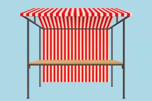 Tent tent, trade, camp, aladdin, market, shop, lowpoly