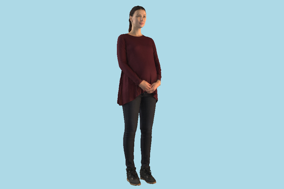 Tanya Pregnant Woman Standing 3d model