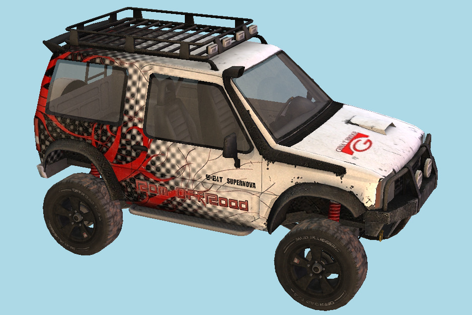 Fireburst - Offorad Car 3d model
