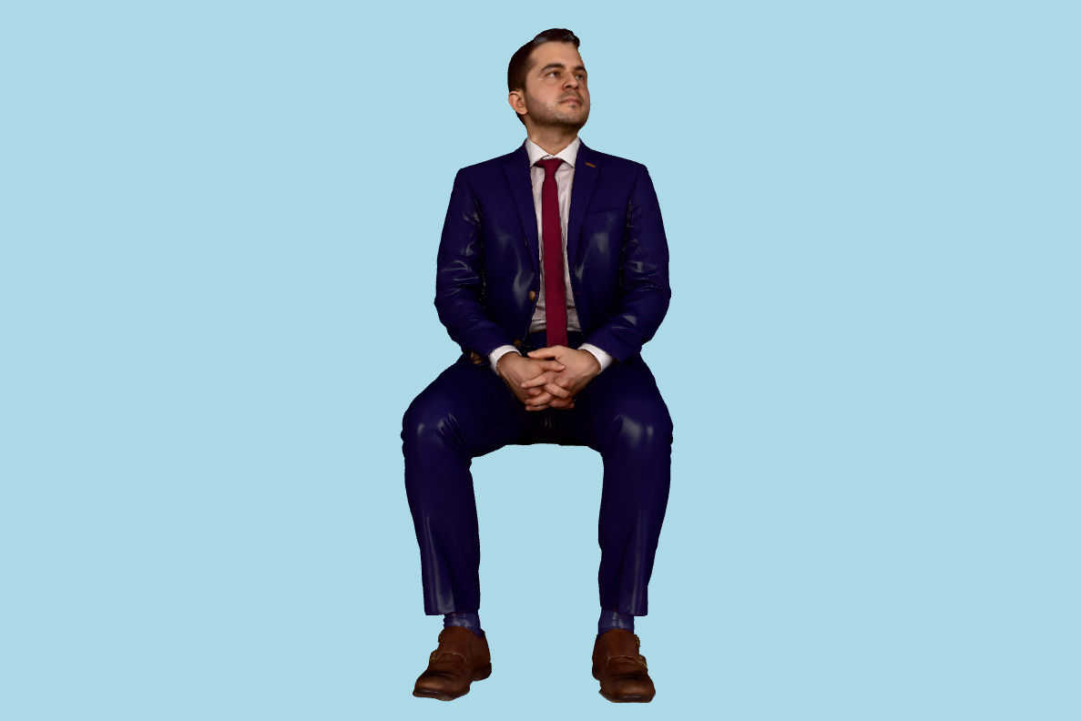 Business Man Posed 00156_23 3d model