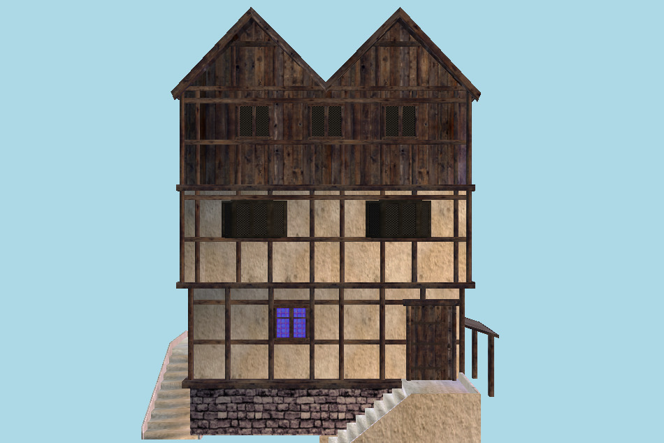 Modular Medieval House 3d model