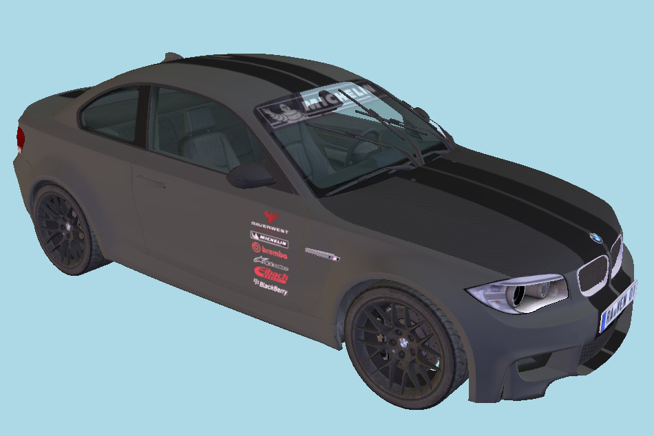 BMW Car 1M Coupe E82 2011 3d model