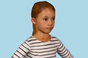 Luisa Kid children, kid, young, girl, female, people, human, character, renderpeople