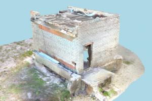Abandoned House building, abandoned, brick, house, structure, scanned, old