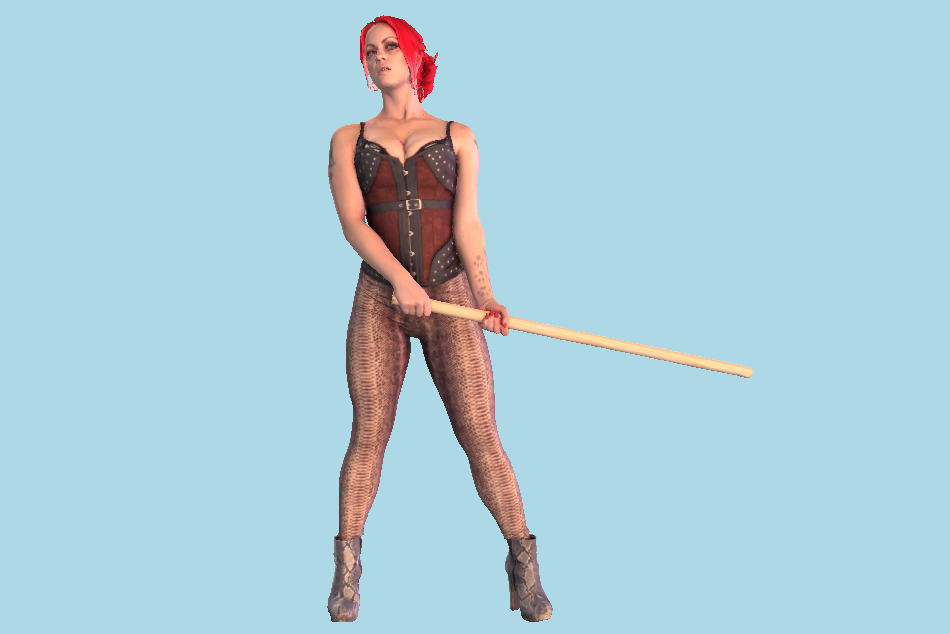 Female Warrior Woman 3d model