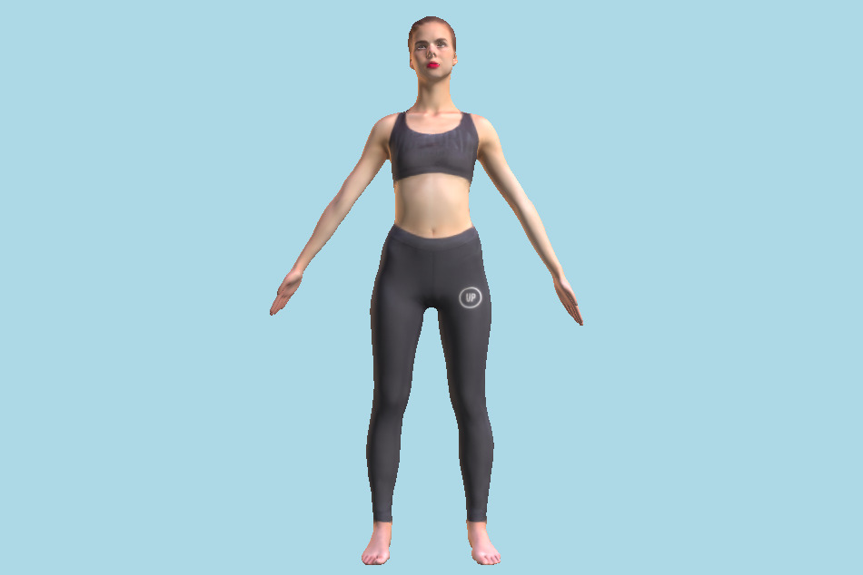 Sexy Woman in Sport Uniform 3d model