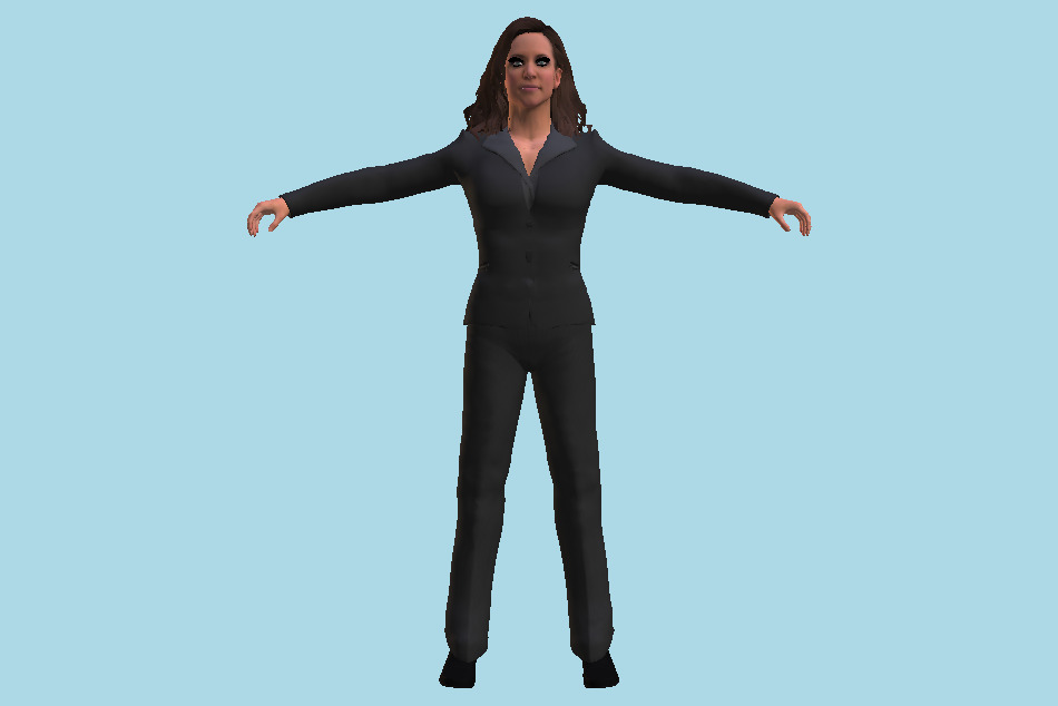 Stephanie Mcmahon in Suit WWE 2K17 Female Wrestler Superstar Girl 3d model