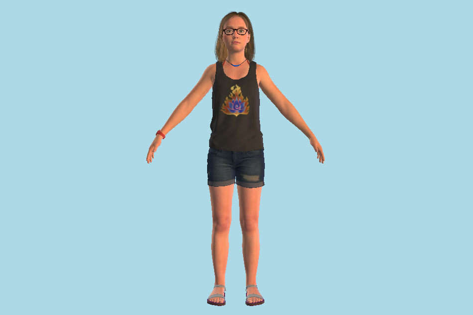 Cassie Drake - Nathan Drake and Elena Fisher 3d model