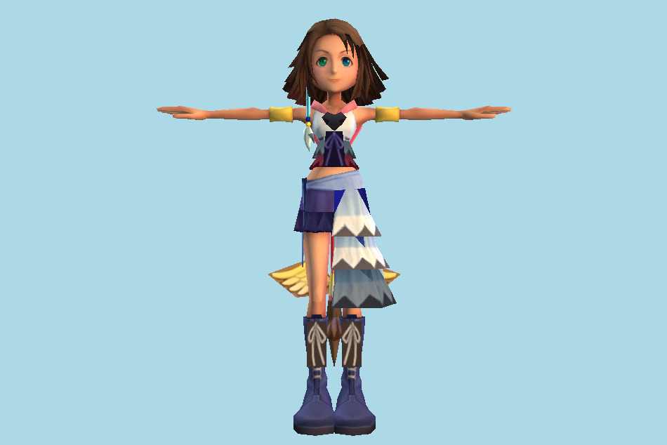 Kingdom Hearts 2 Yuna 3d model