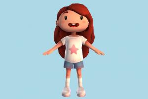 Girl Kid kid, child, girl, cute, cartoon, toony, female, people, character