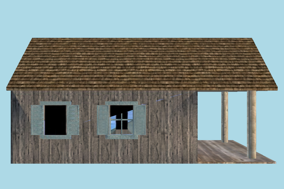 Wooden House 3d model