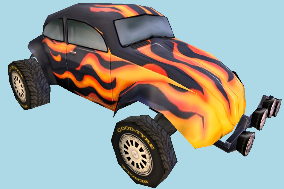 Mountainous Car Low-poly 3d model