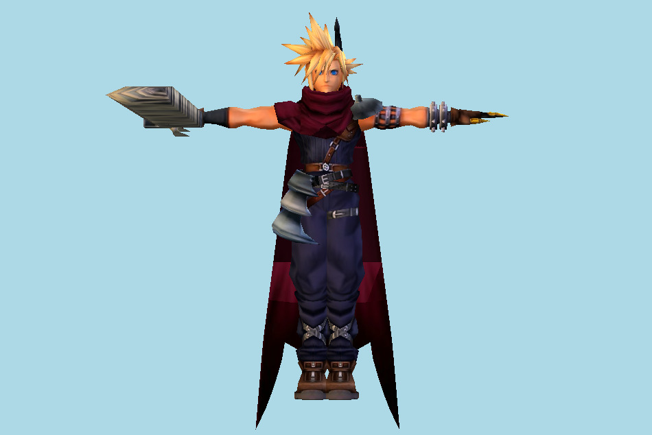 Kingdom Hearts Cloud Final Fantasy 3d model