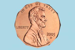 Coin coin, money, cash, currency, lowpoly