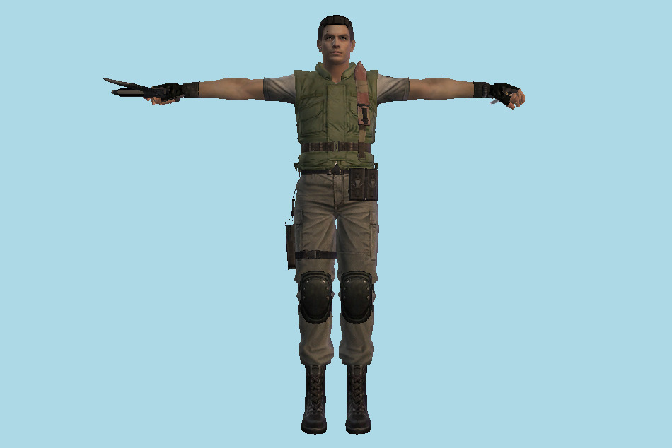 Resident Evil: The Umbrella Chronicles - Chris Redfield 3d model