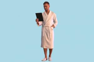 Man scanned-models, doctor, hospital, x-ray, man, male, people, human, character