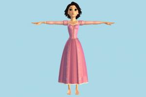 Rapunzel Short Hair Rapunzel, Kingdom-Hearts, KH, disney, cartoon-character, girl, young, little, female, people, human, character, cute