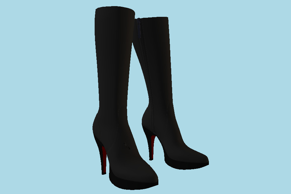 Long Women Boots 3d model