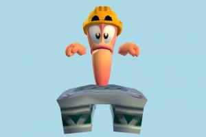 Girder Worm worms, worm, snake, cartoon