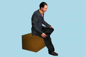 Man Seat business-man, business, man, male, people, human, character, sitting, seat, waiting