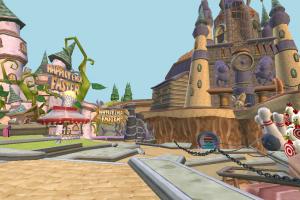 CTR Midway Map CTR, crash-team-racing, map, maps, city, road, roads, cartoon, toony