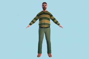 Man scanned-model, man, male, human, people, character