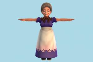 Kairi Grandma grandmother, grand-mother, aged, girl, disney, old, female, woman, people, human, character, cartoon