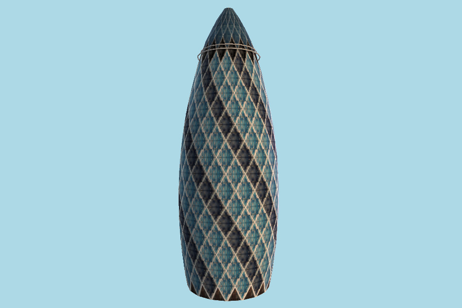 London Tower Mary-Axe The Gherkin 3d model