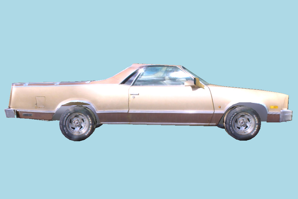 Pickup Car Low-poly 3d model