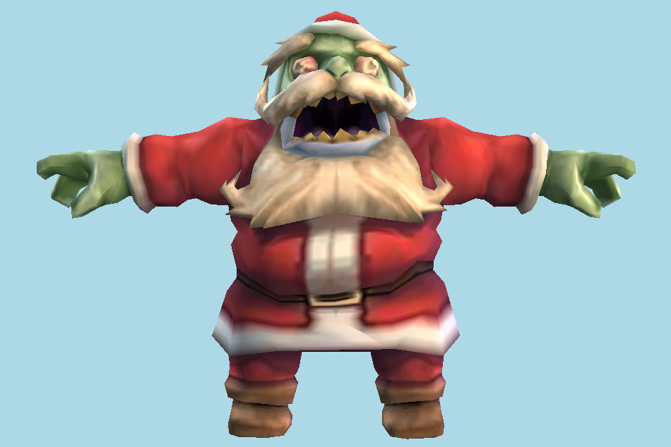 Zombie Panic in Wonderland Santa Zombie 3d model