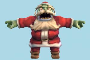 Santa Zombie santa, claus, santa-claus, christmas, papa, noel, zombie, human, people, character, cartoon